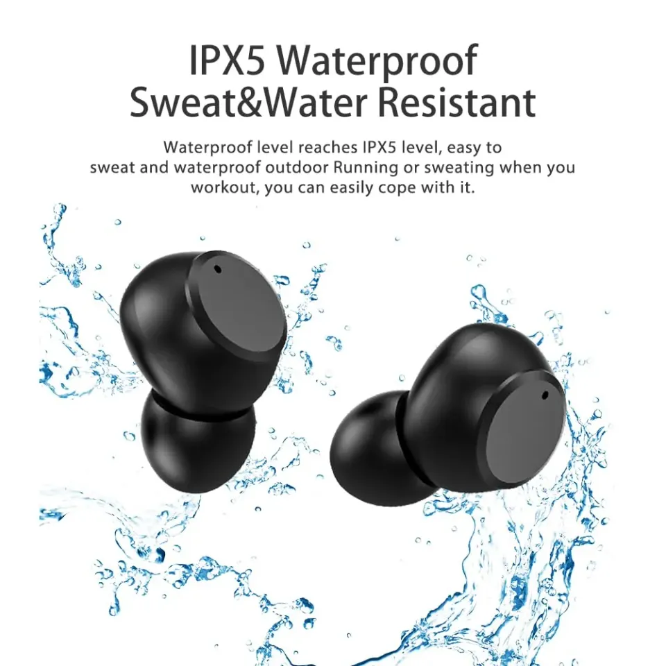 Soundswealth Mini écouteurs Bluetooth noir 18H LED