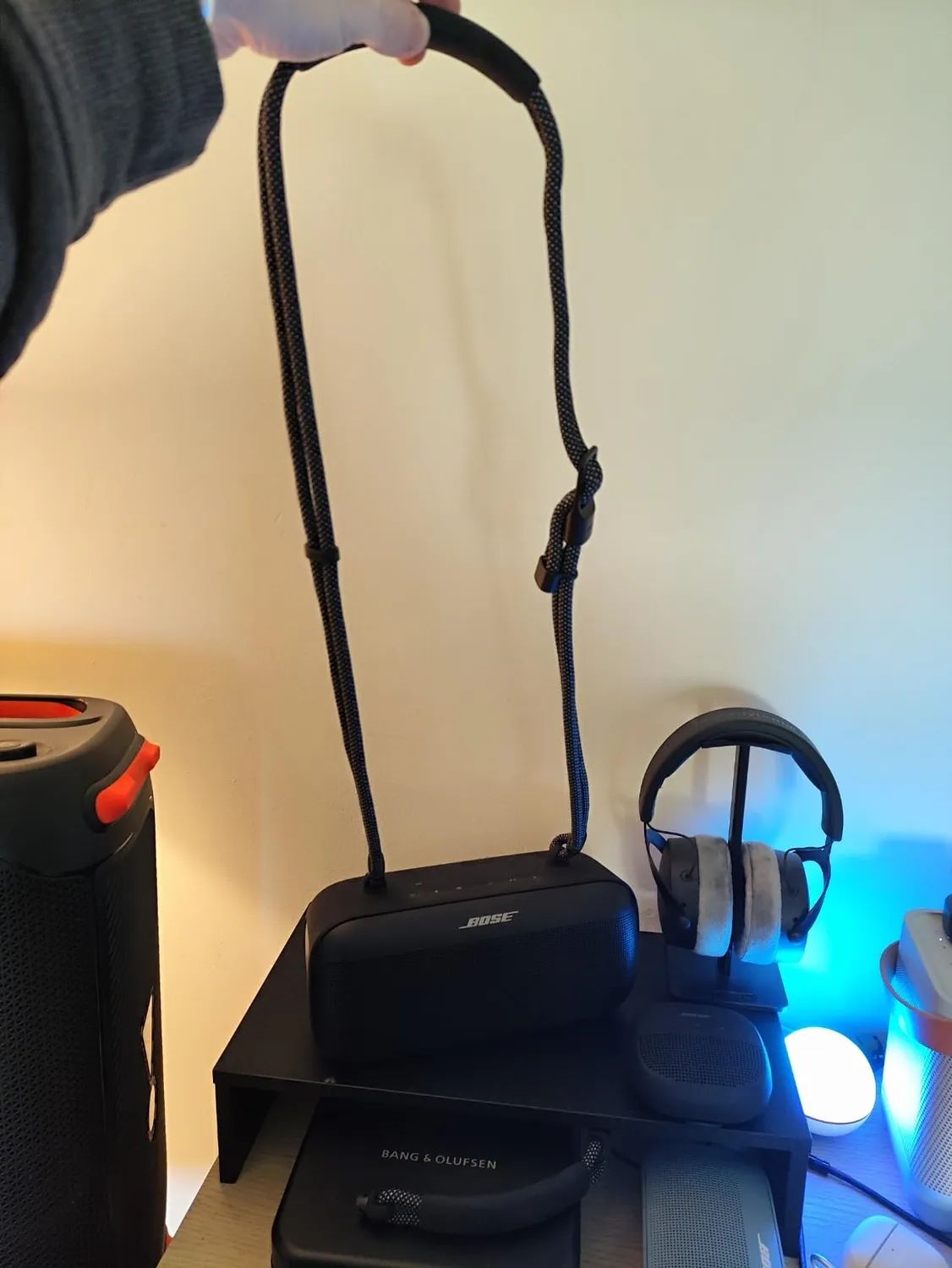 Bose SoundLink Max sangle transport bleu corde
