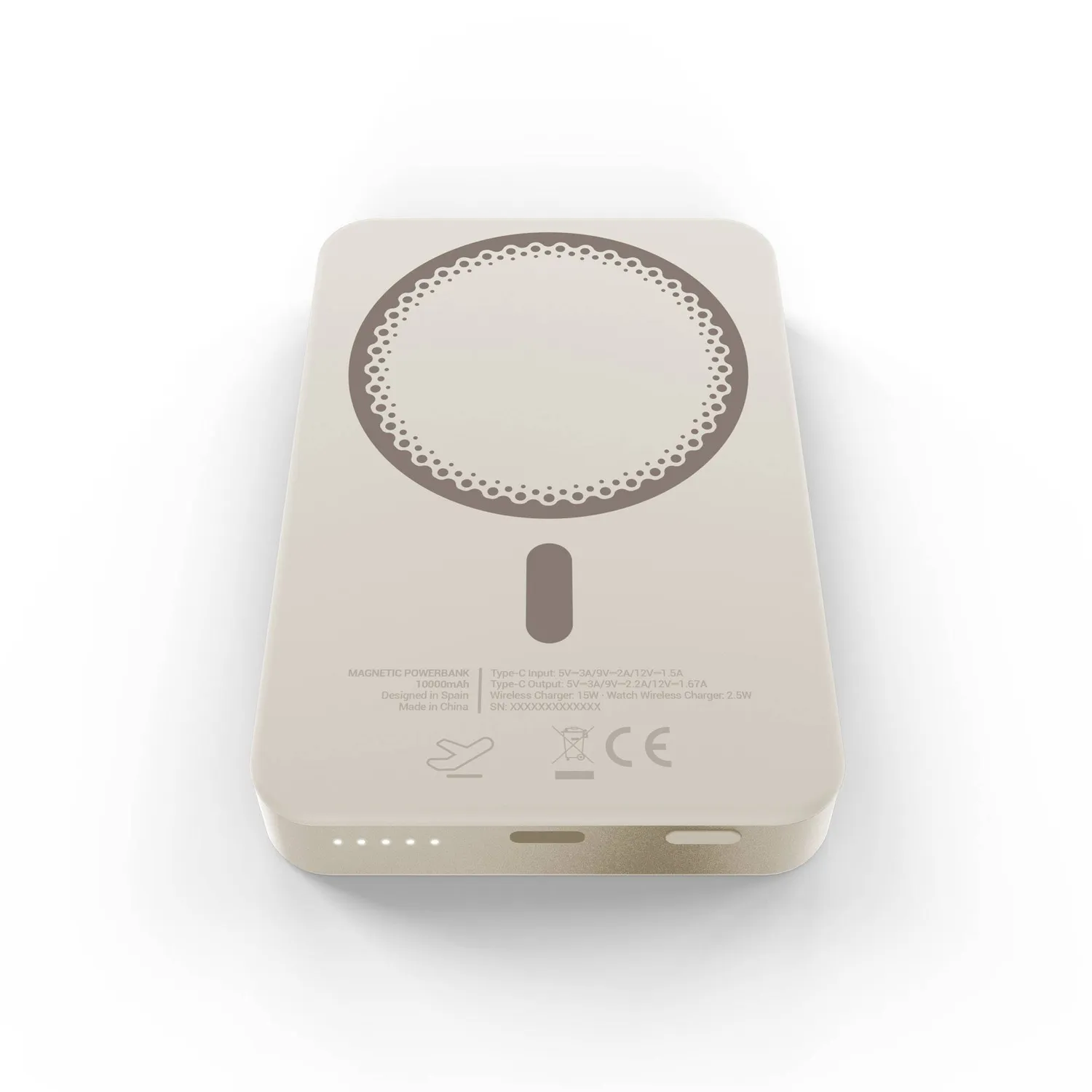 Energy Sistem Magnetic Powerbank Champagne 10000 mAh 15W