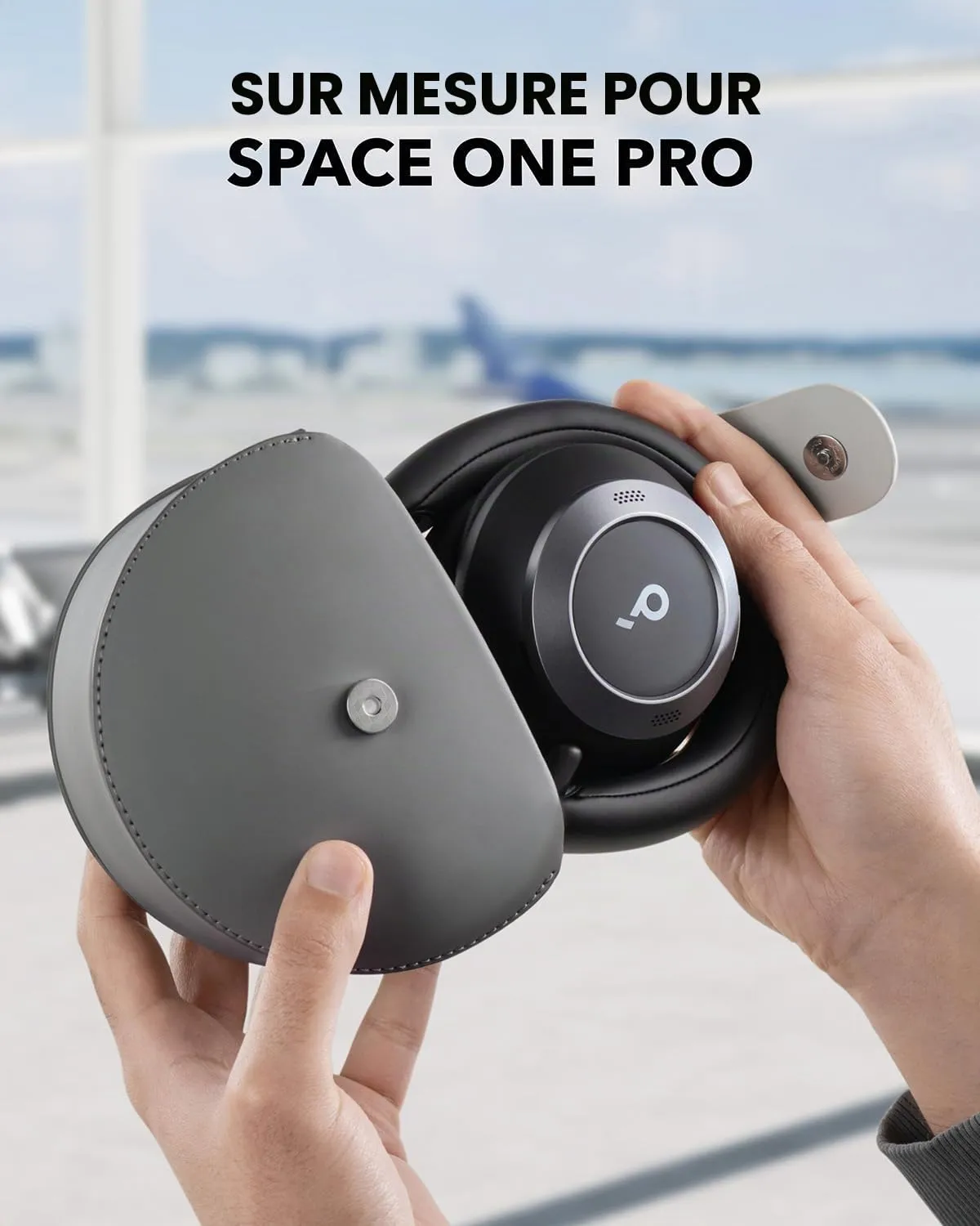 soundcore Space One Pro étui casque gris voyage