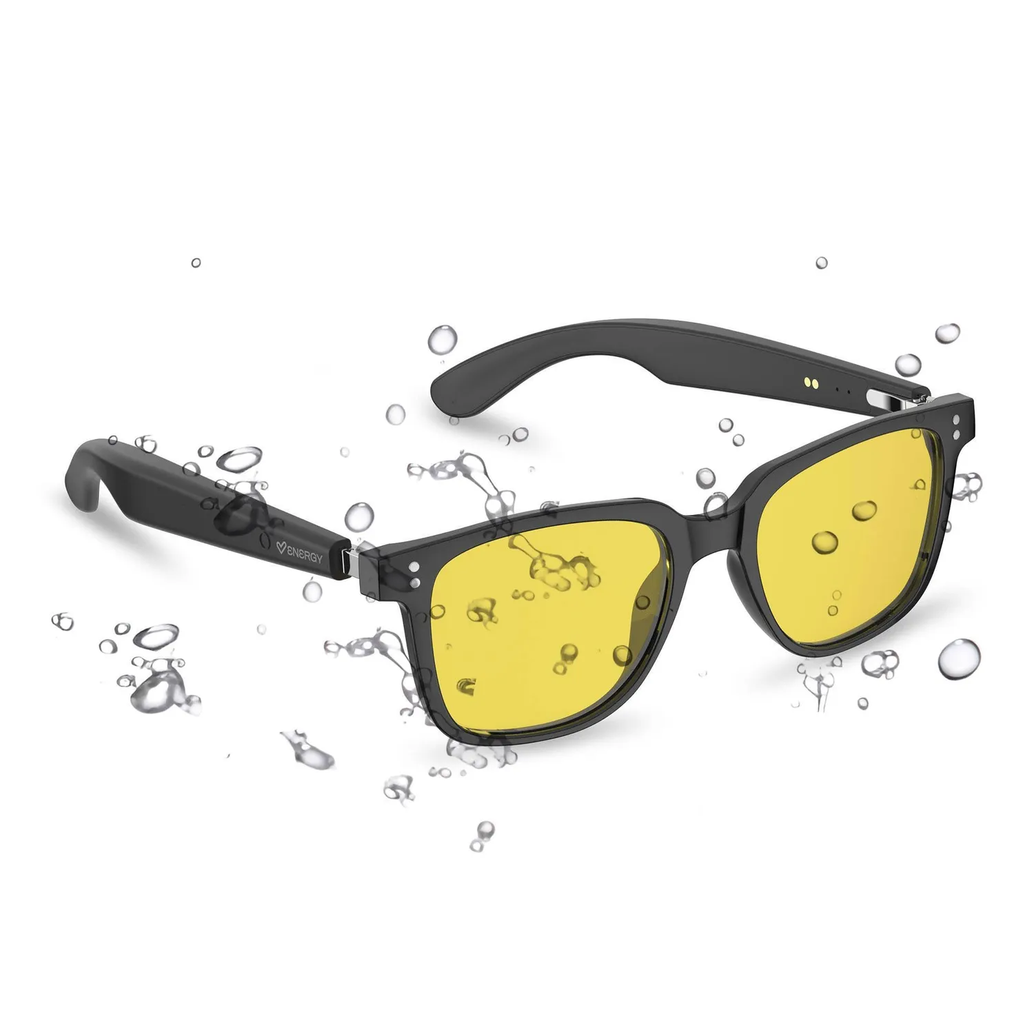 Energy Sistem Day Mode Music Sunglasses lunettes bluetooth noire verres jaunes