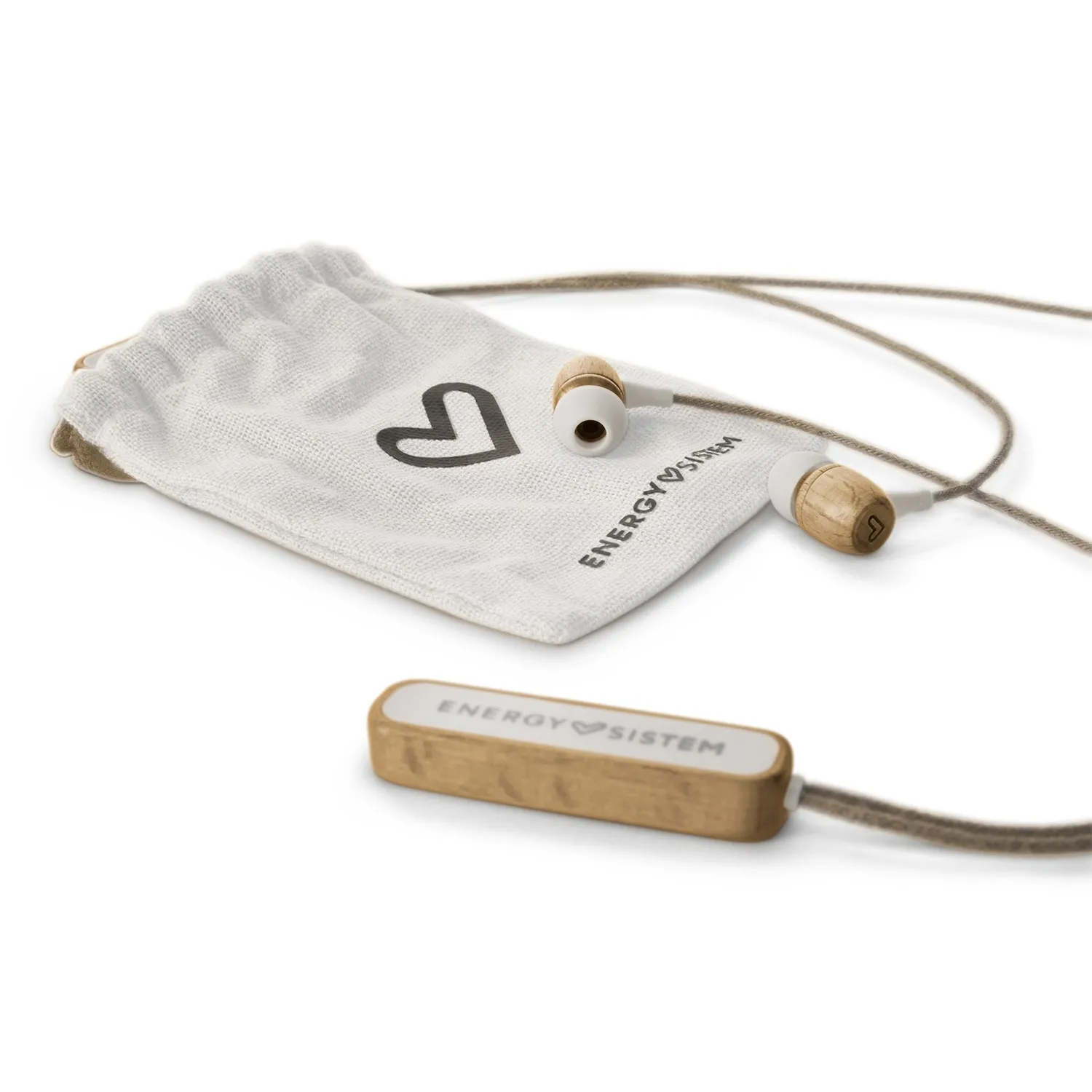 Energy Sistem Eco écouteurs filaires bois Caramel