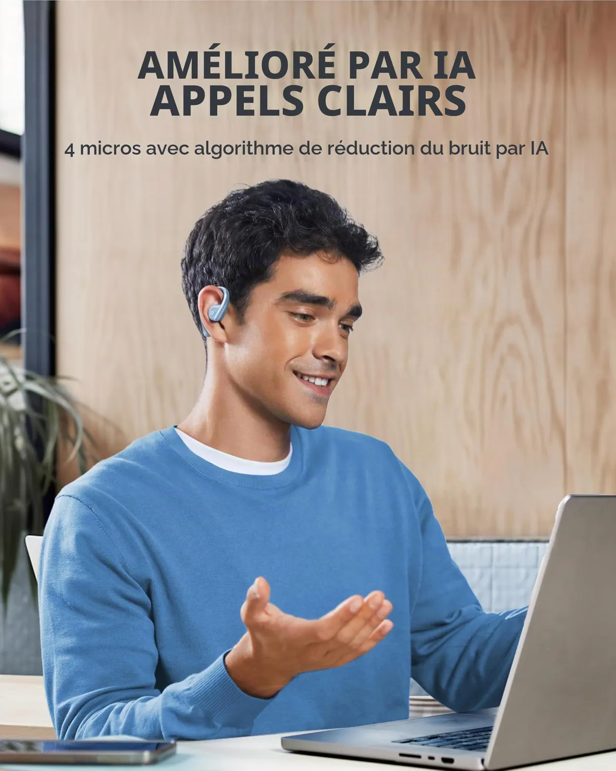 Soundcore AeroFit écouteurs open-ear IPX7 42h app