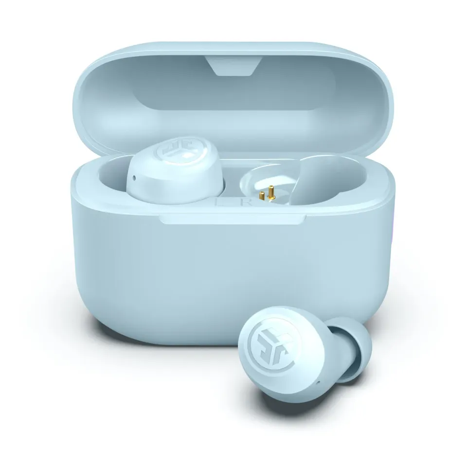 JLab Go Pop+ bleu clair écouteurs sans fil 35h