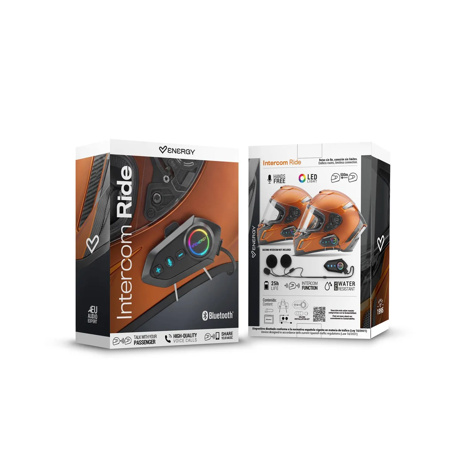 Energy Sistem Intercom Ride intercom moto noir 25h