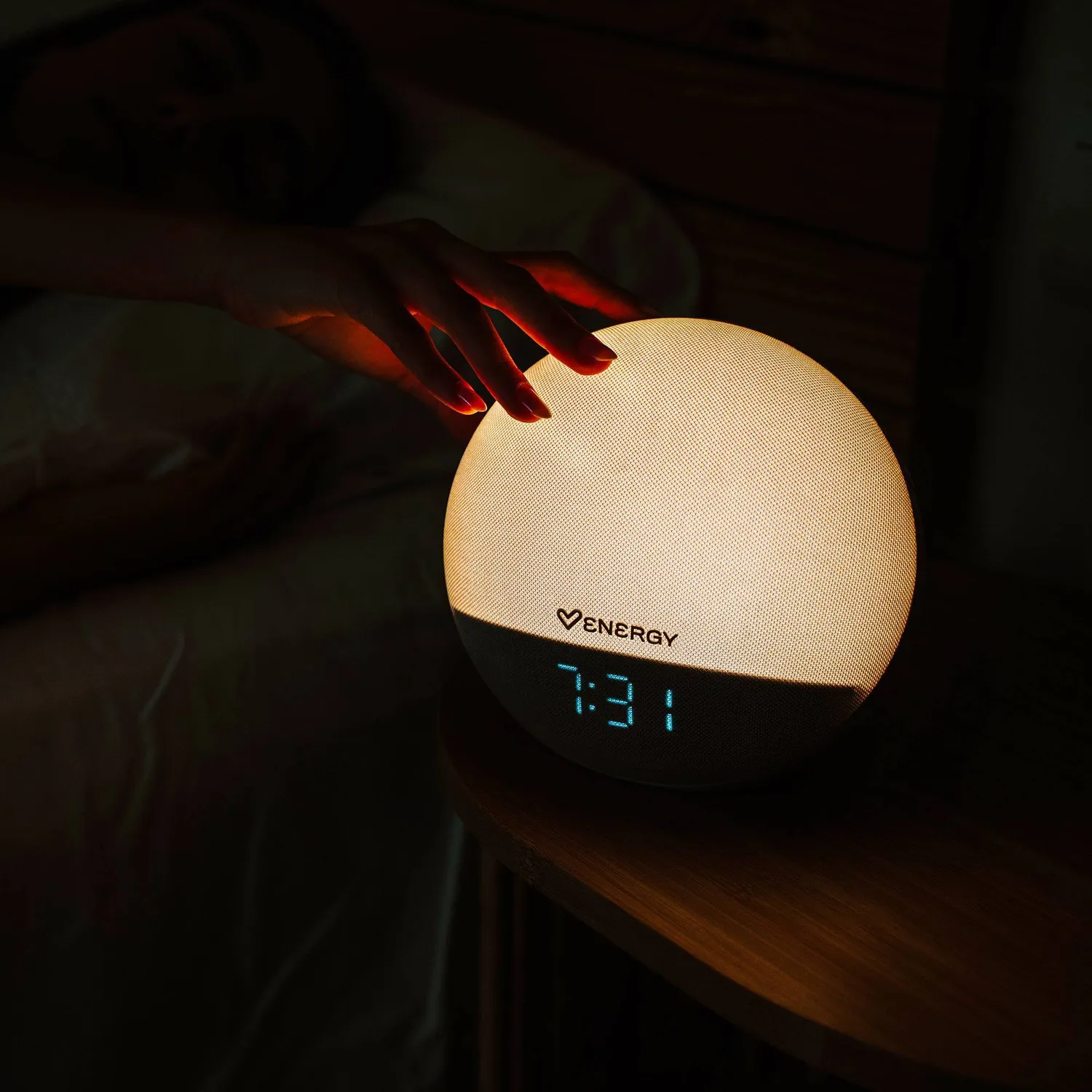 Energy Sistem Aurora Alarm réveil lumineux beige aube progressive