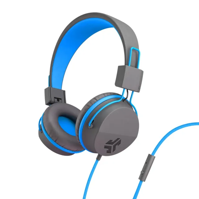 JLab Audio JBuddies Studio casque enfant filaire graphite bleu 85dB
