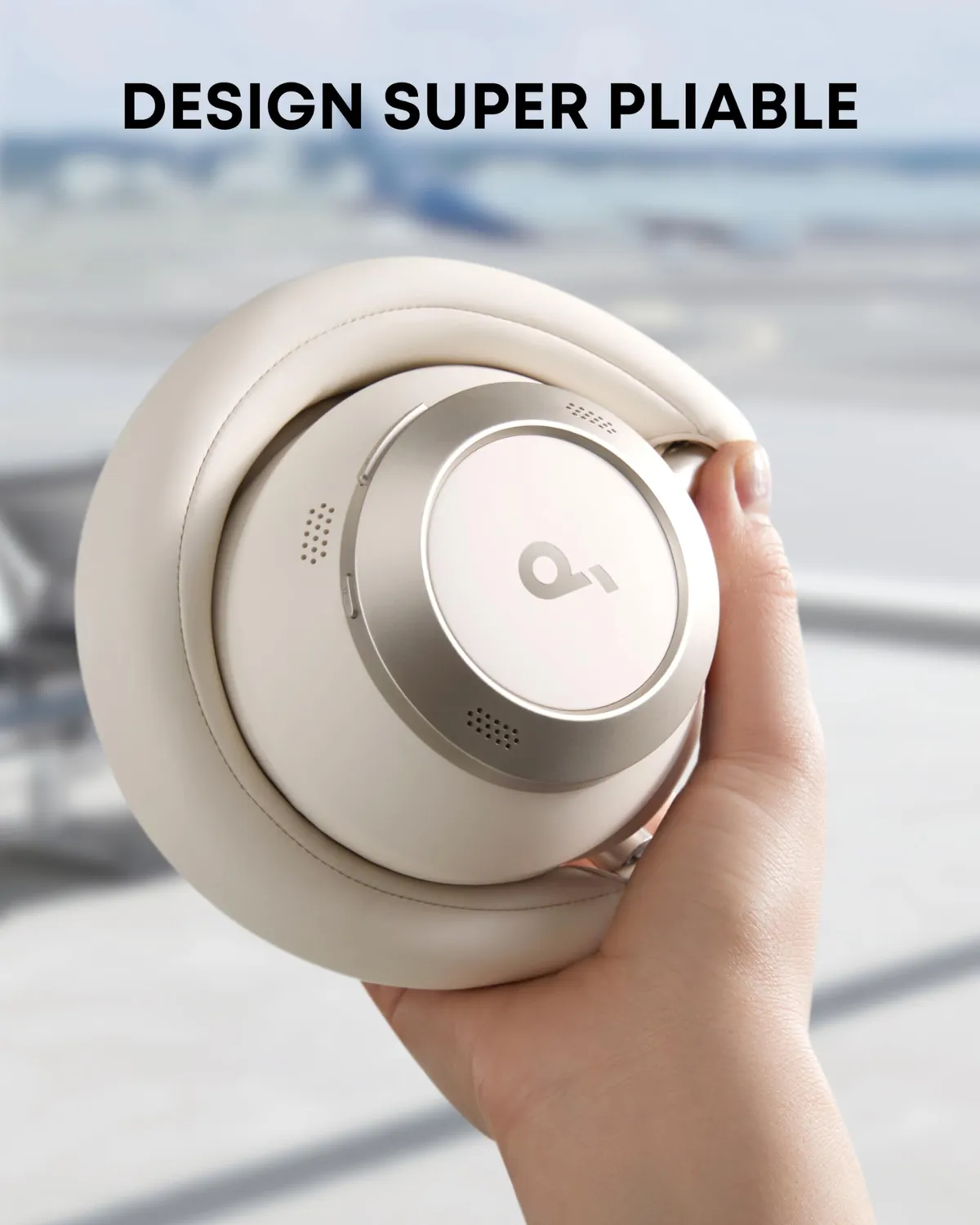 soundcore Space One Pro casque bluetooth blanc crème 60h