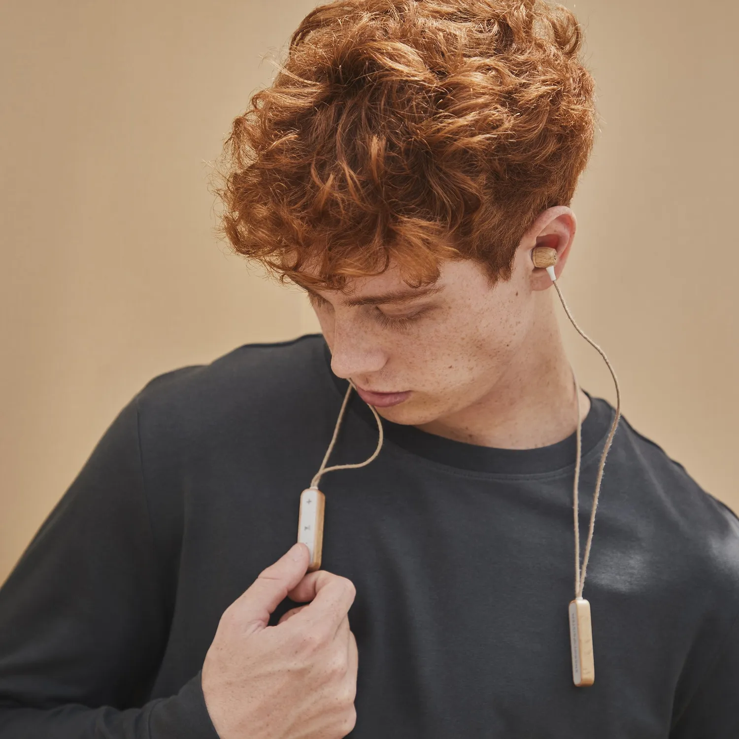 Energy Sistem Eco écouteurs filaires bois Caramel