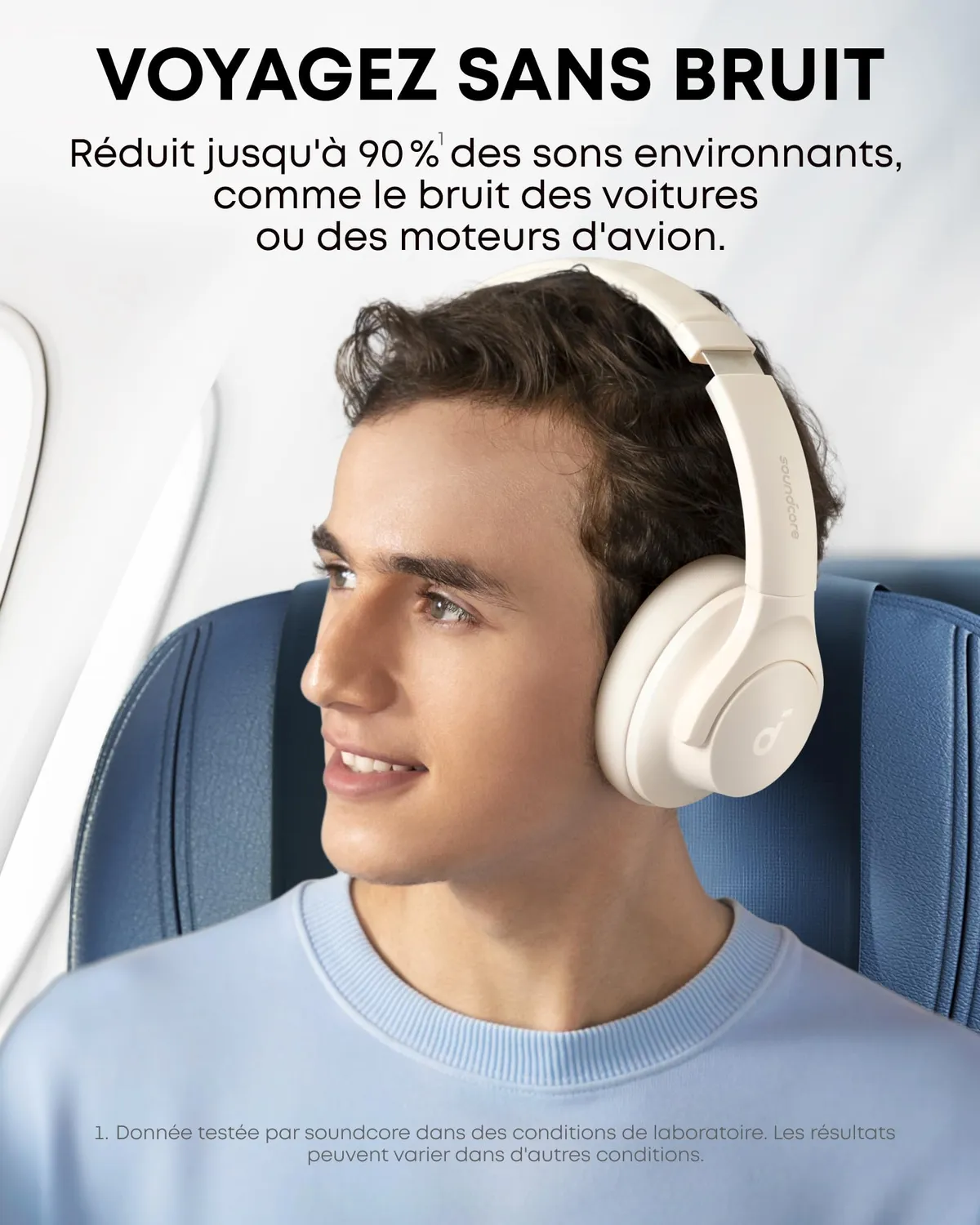Soundcore Q20i casque Bluetooth blanc ANC