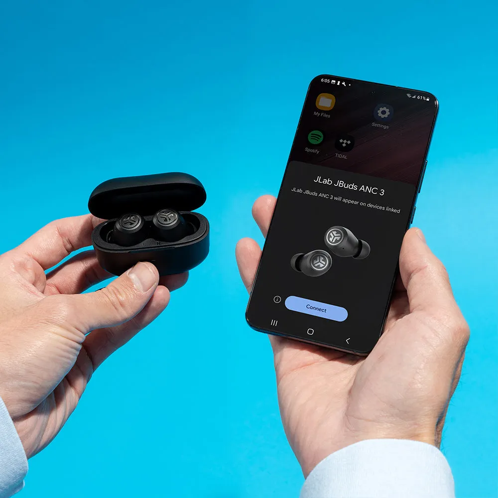 JLab JBuds ANC 3 écouteurs bluetooth noir réduction bruit