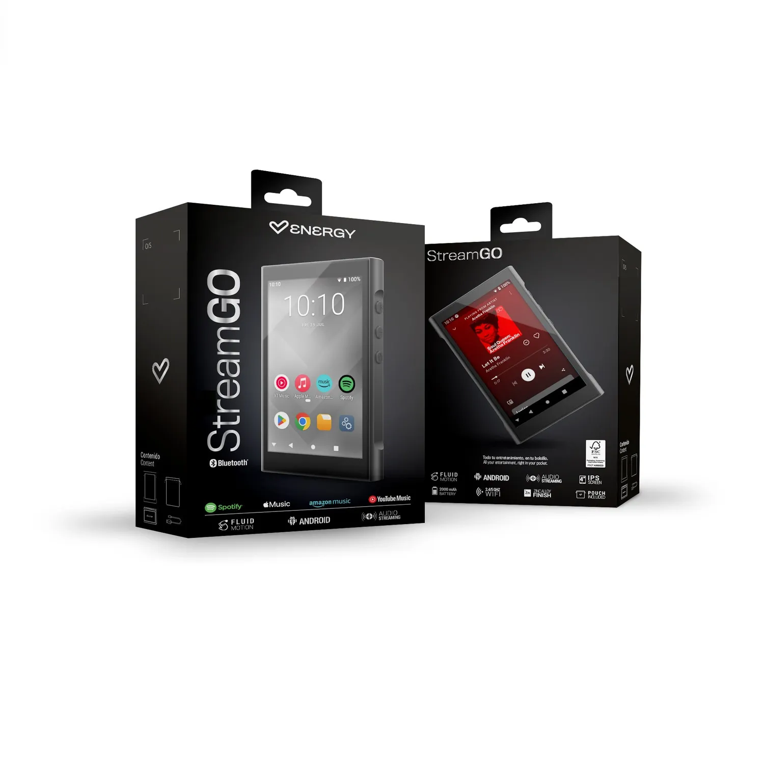 Energy Sistem Stream Go lecteur MP3 Black Android 16Go tactile