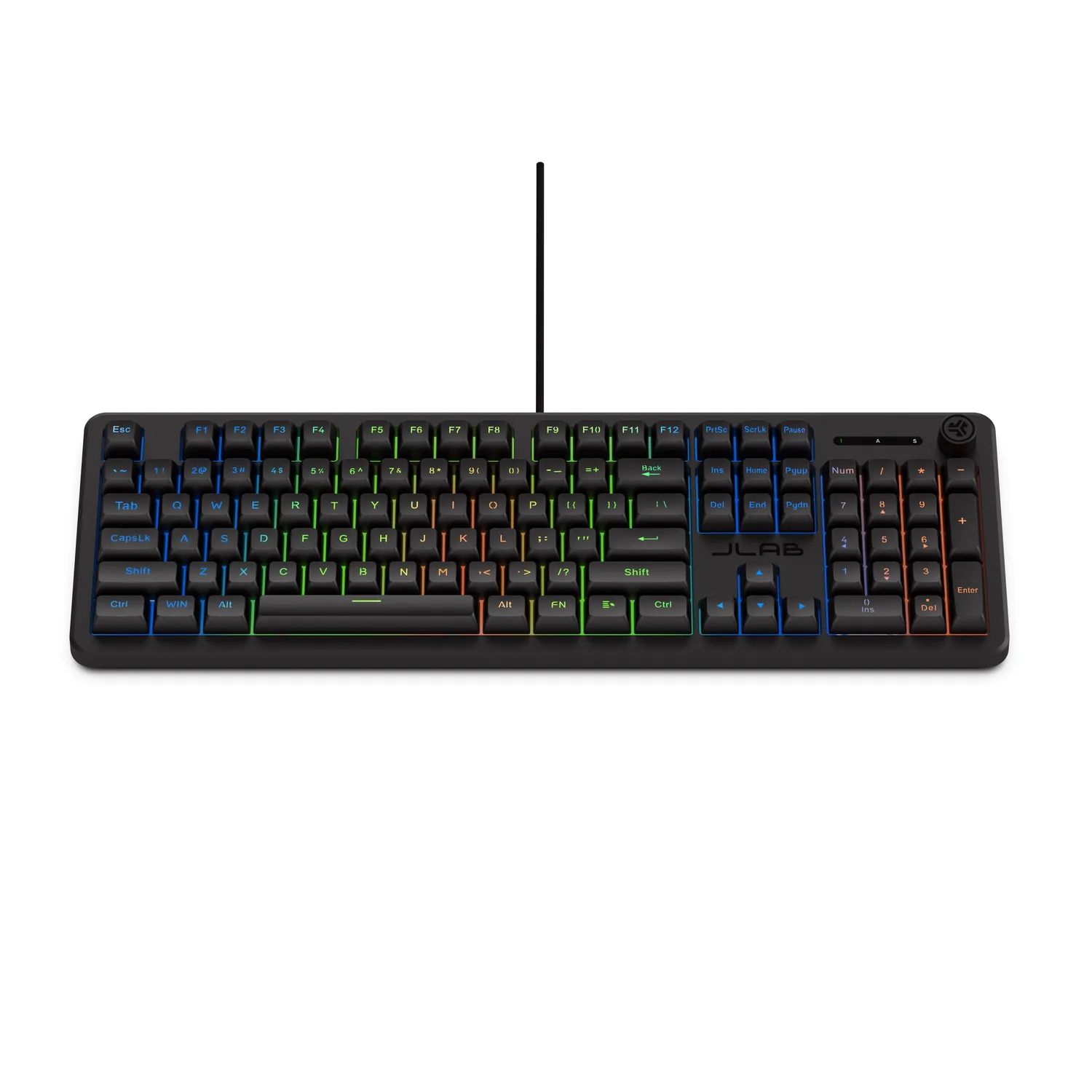 JLab Nightfall clavier gaming filaire noir 104 touches
