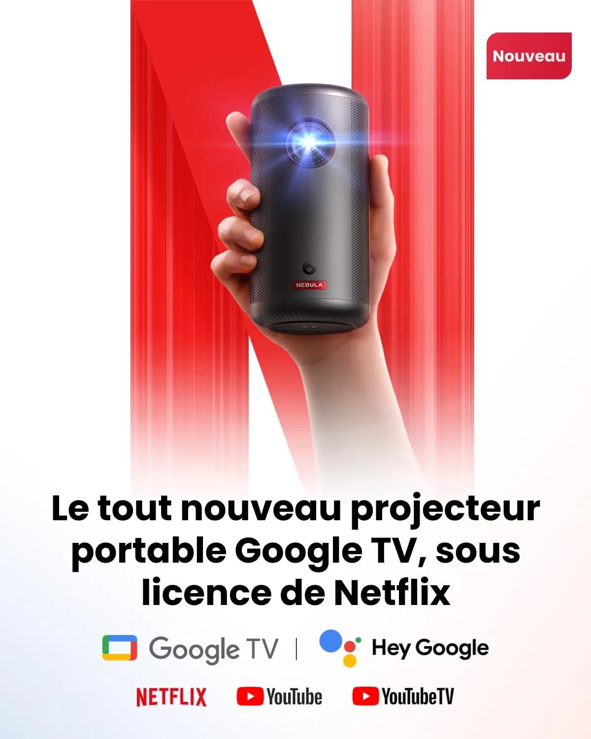Soundcore Nebula Capsule 3 vidéoprojecteur 1080p Google TV