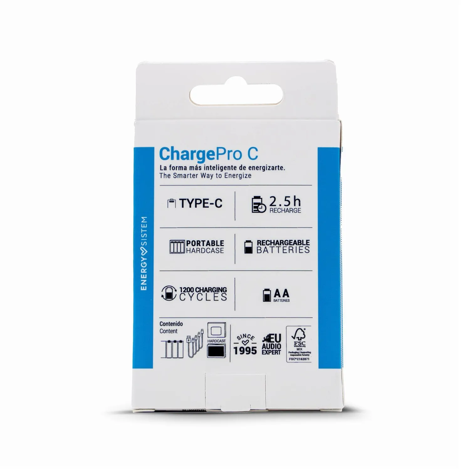 Energy Sistem Charge Pro C piles AA rechargeables x2