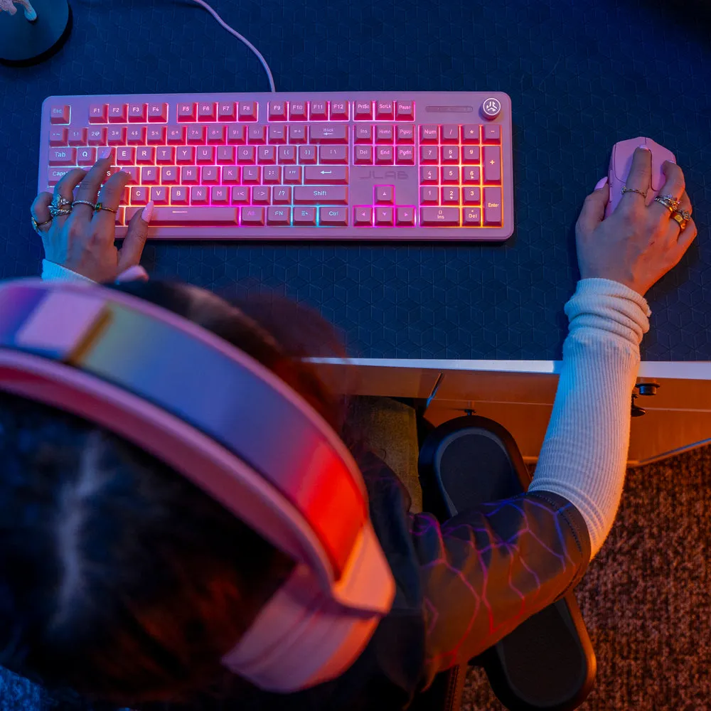 JLab Nightfall souris gaming sans fil rose 55g