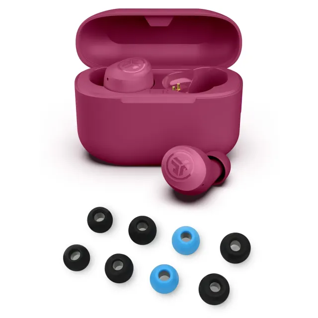 JLab Go Pop+ écouteurs sans fil rose foncé 35h coffret