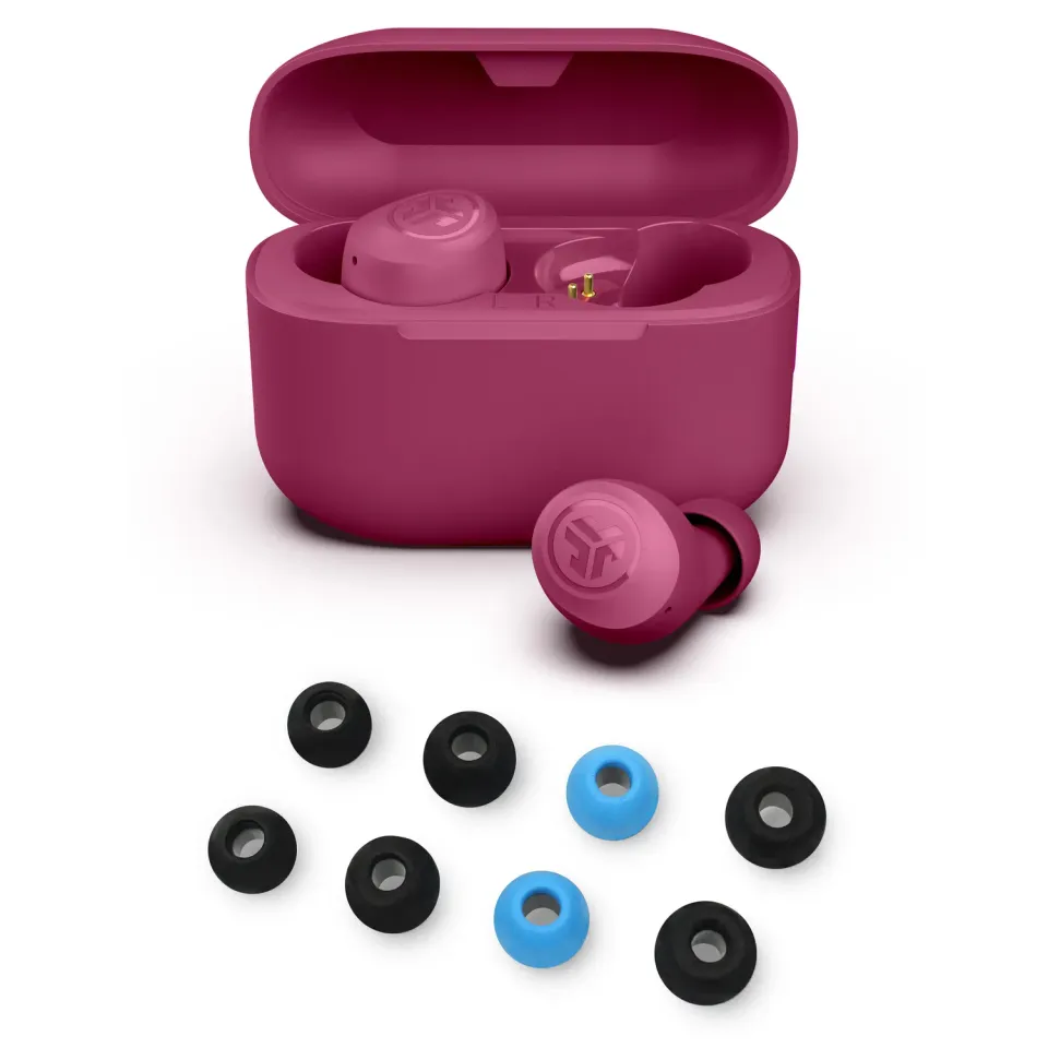 JLab Go Pop+ écouteurs sans fil rose foncé 35h coffret