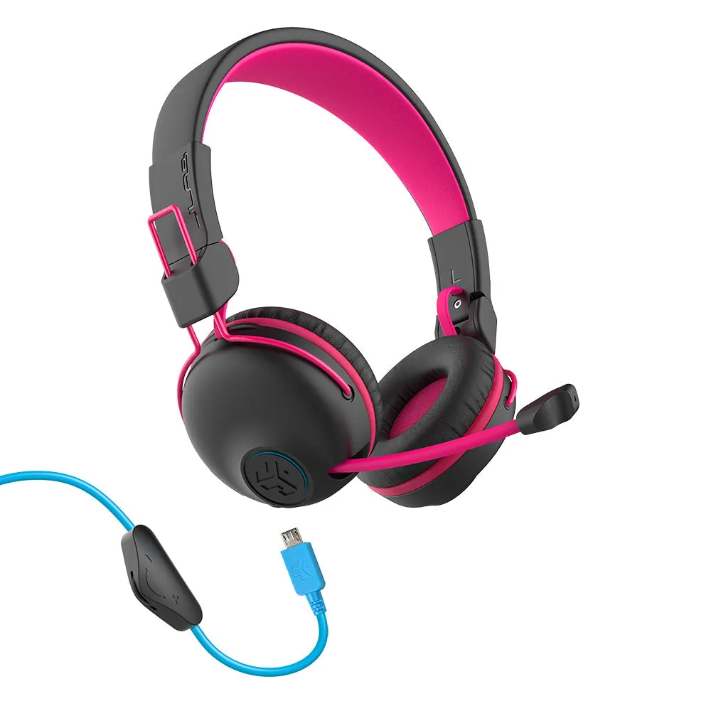 JLab JBuddies Play casque gaming enfant rose 22h
