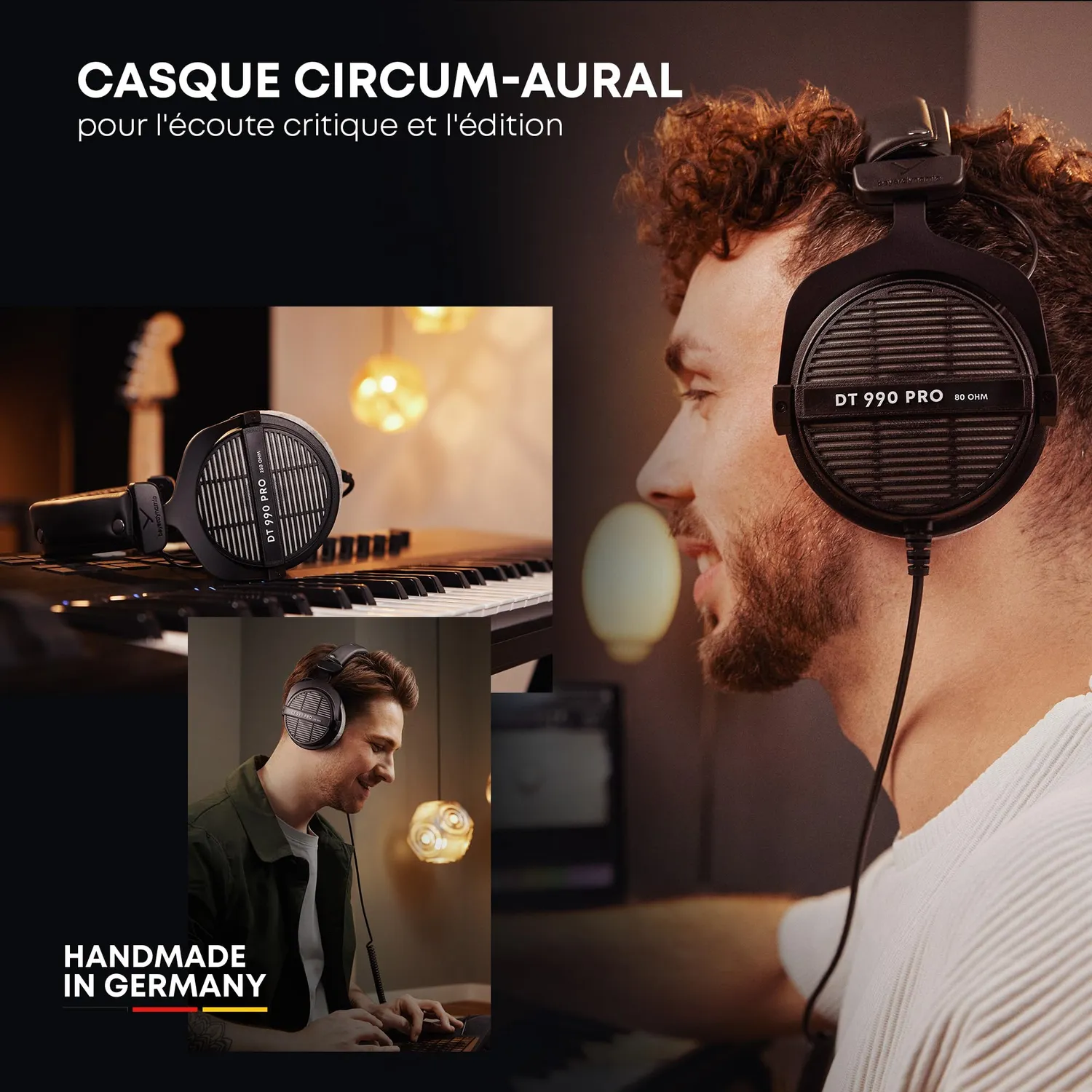 beyerdynamic DT 990 Pro casque studio 250 ohms noir ouvert
