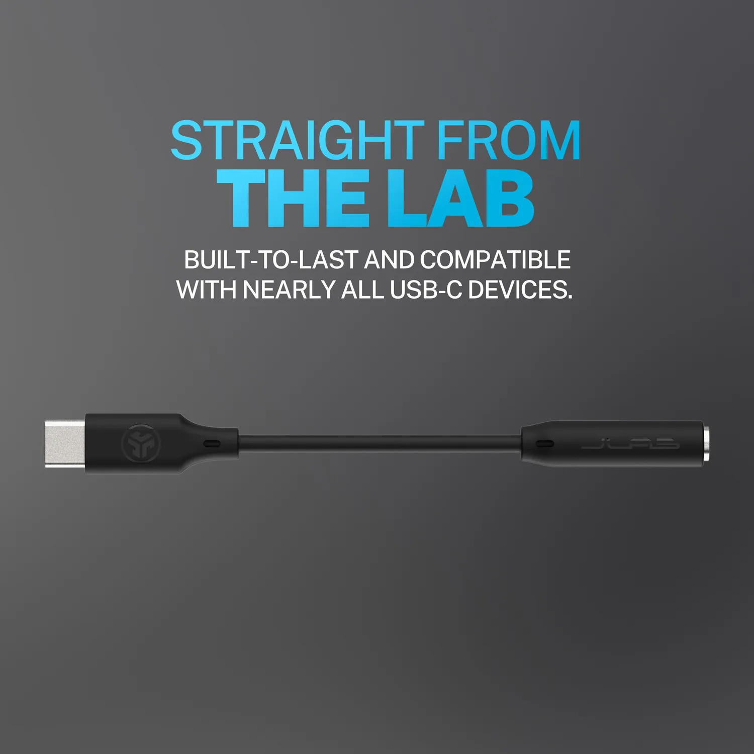 JLab Adaptateur USB-C vers Jack 3.5mm Noir