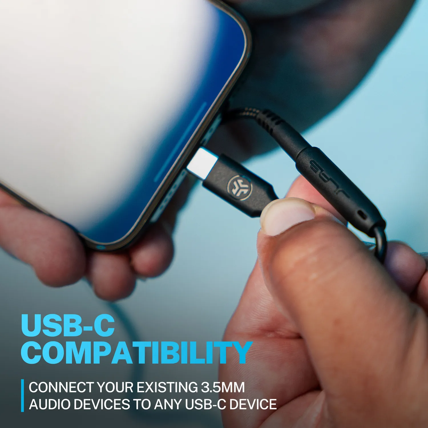 JLab Adaptateur USB-C vers Jack 3.5mm Noir