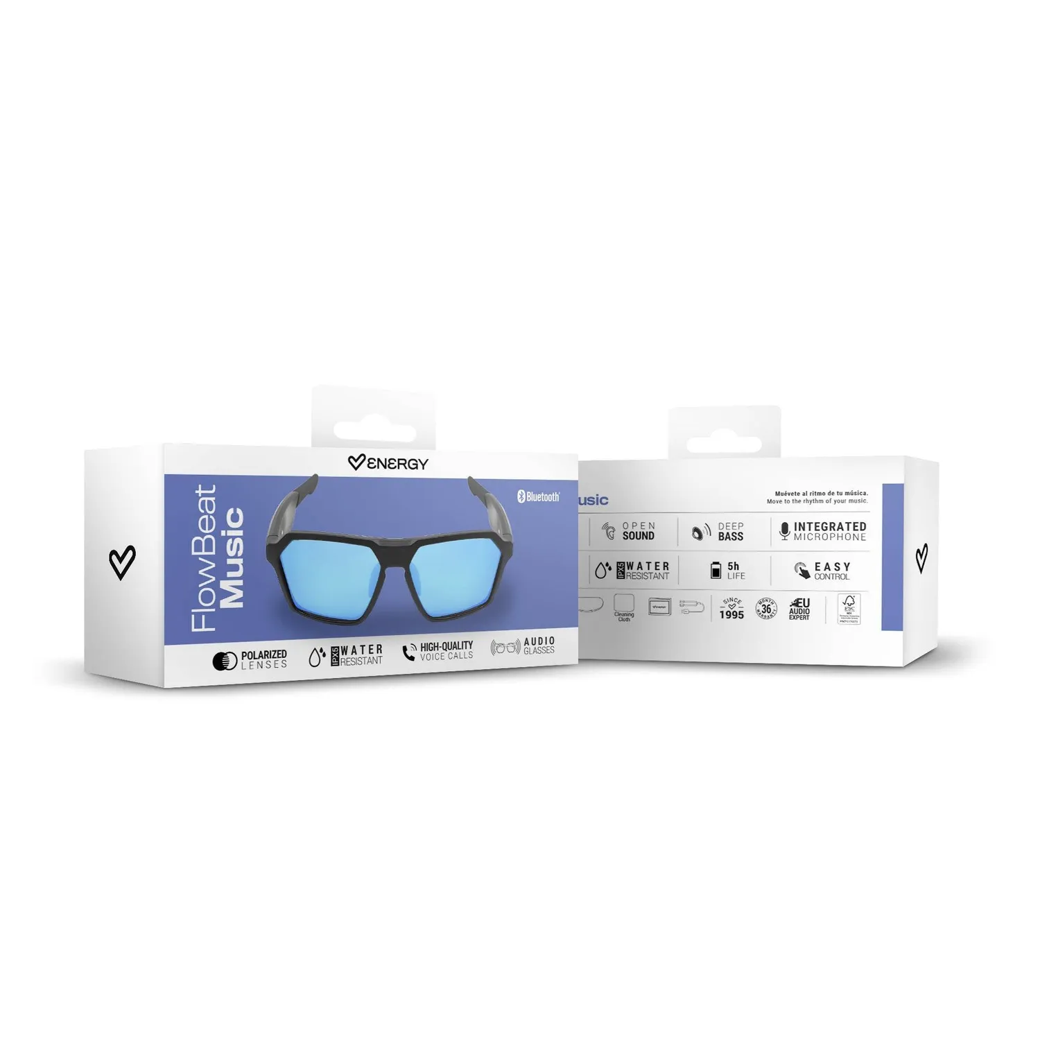 Energy Sistem FlowBeat Sport lunettes audio Bluetooth noires