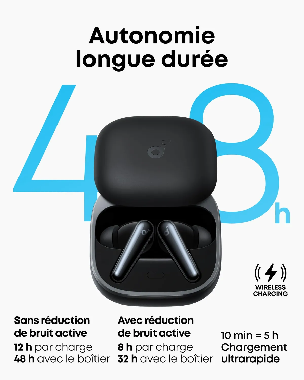Soundcore Liberty 5 écouteurs noir minuit Dolby