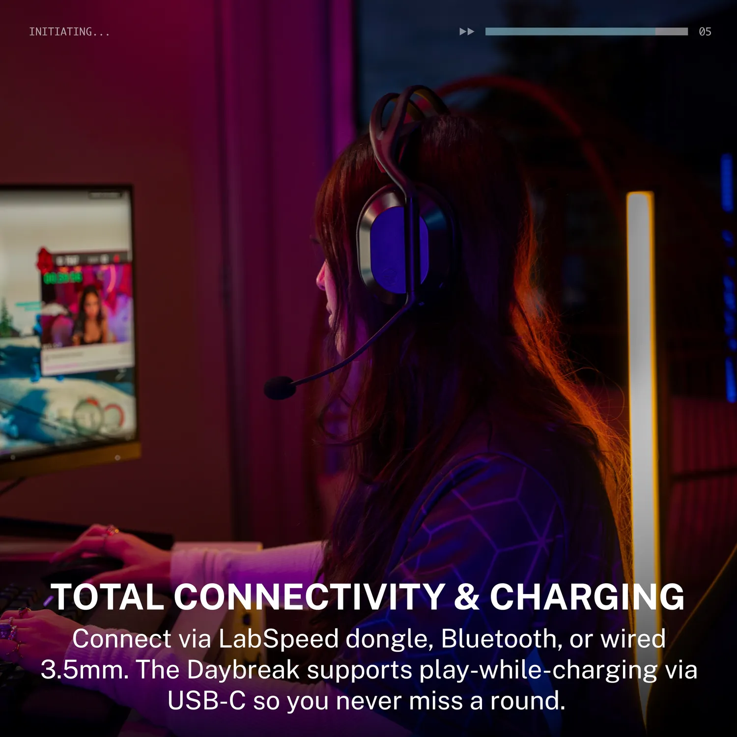JLab Daybreak casque gaming noir sans fil double driver