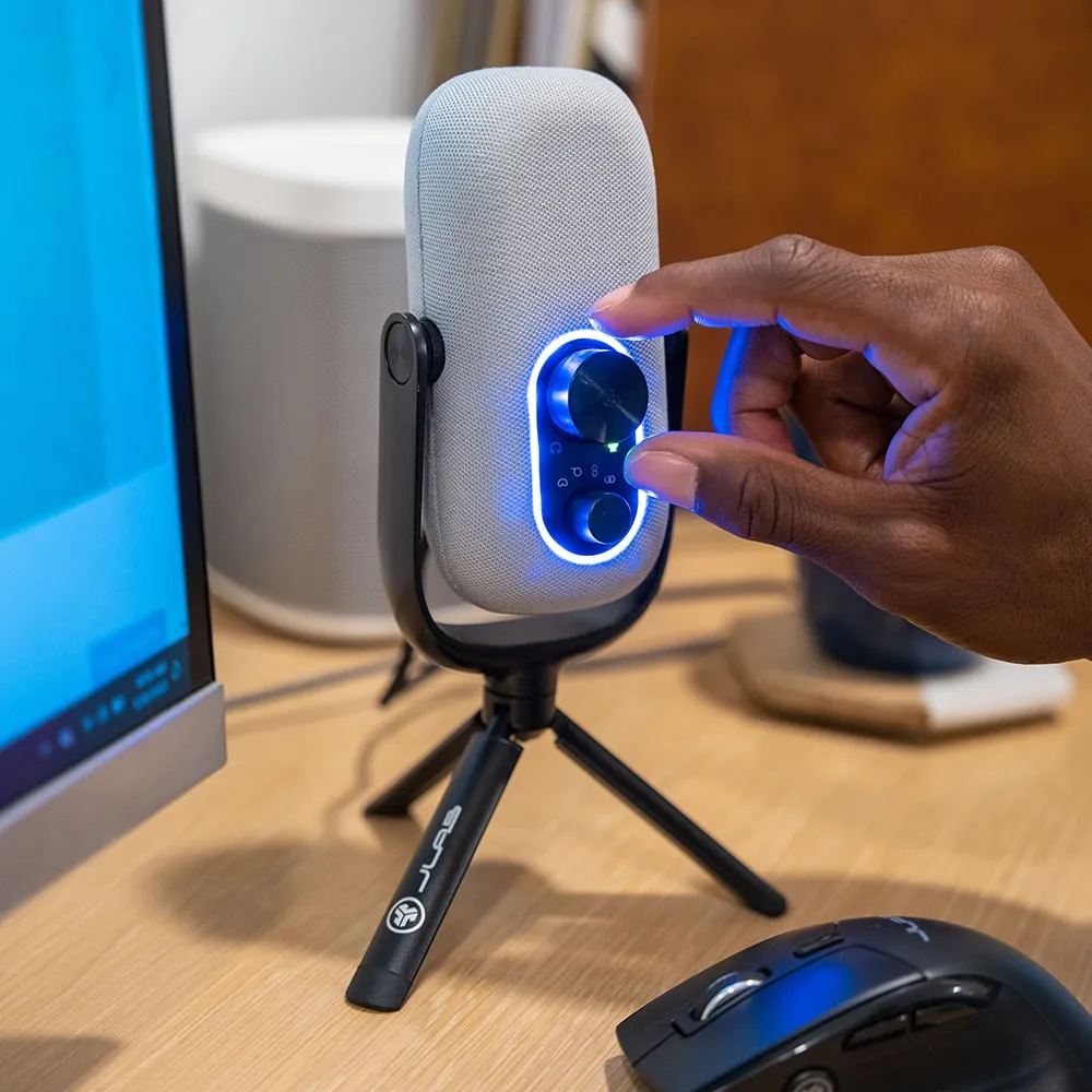 JLab JBuds Talk micro USB blanc cardioïde
