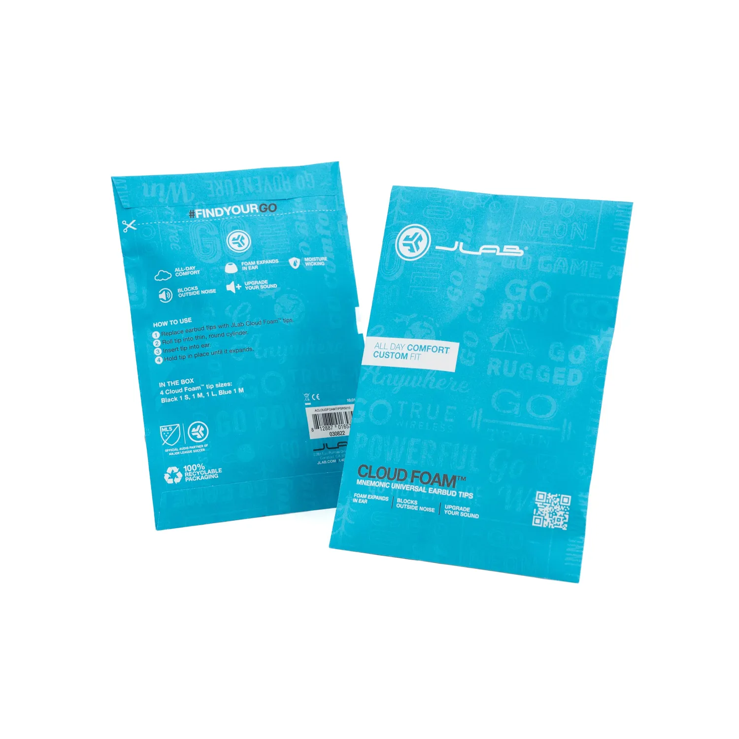 JLab Cloud Foam Mnemonic embouts mousse S M L lot 4
