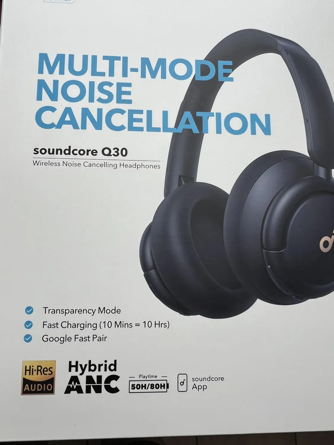 soundcore Q30 casque Bluetooth bleu marine ANC 50h