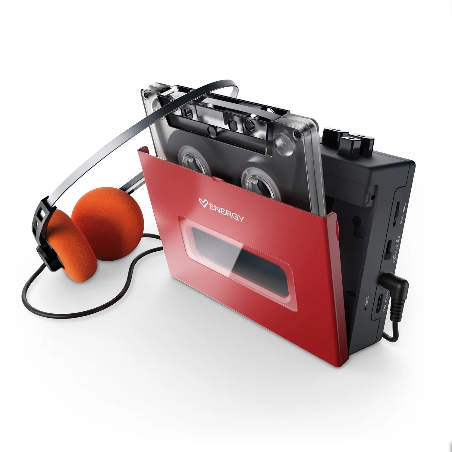 Energy Sistem Portable Cassette Player lecteur rouge Bluetooth