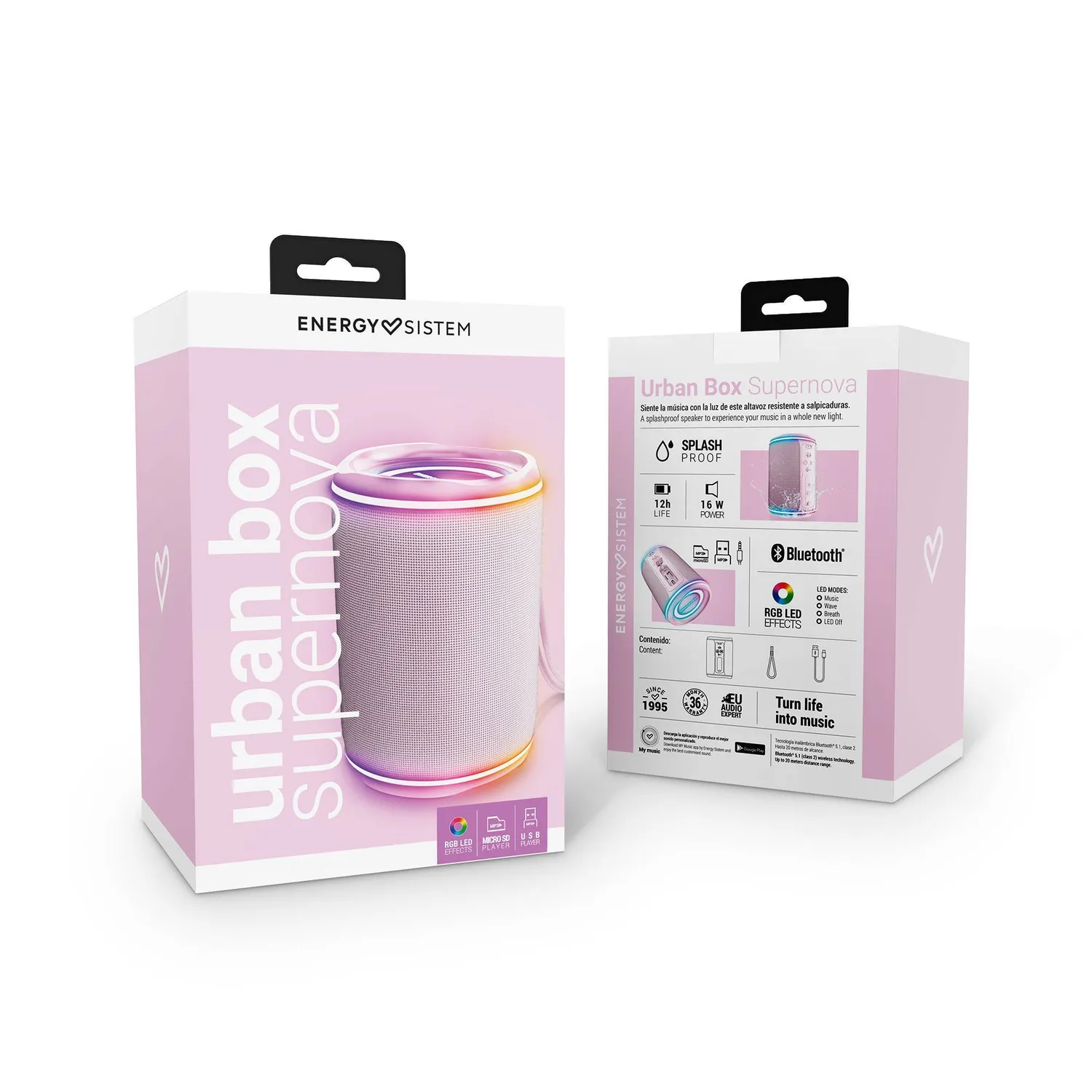 Energy Sistem Urban Box Supernova enceinte bluetooth rose