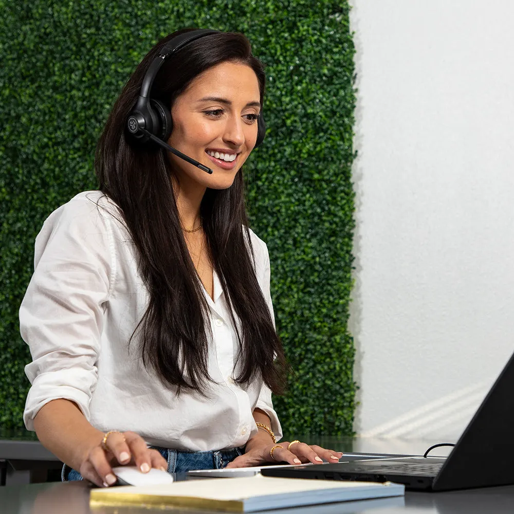 JLab GO Work casque bureau Bluetooth multipoint noir 45h