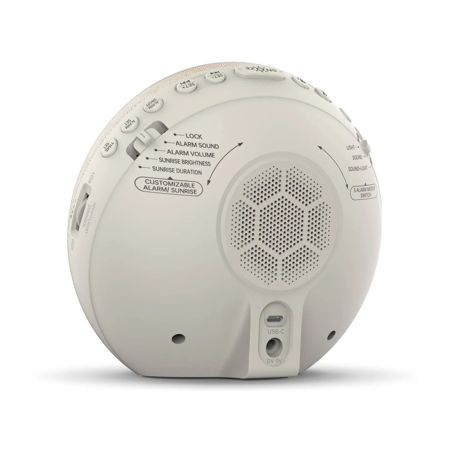 Energy Sistem Aurora Alarm réveil lumineux beige aube progressive