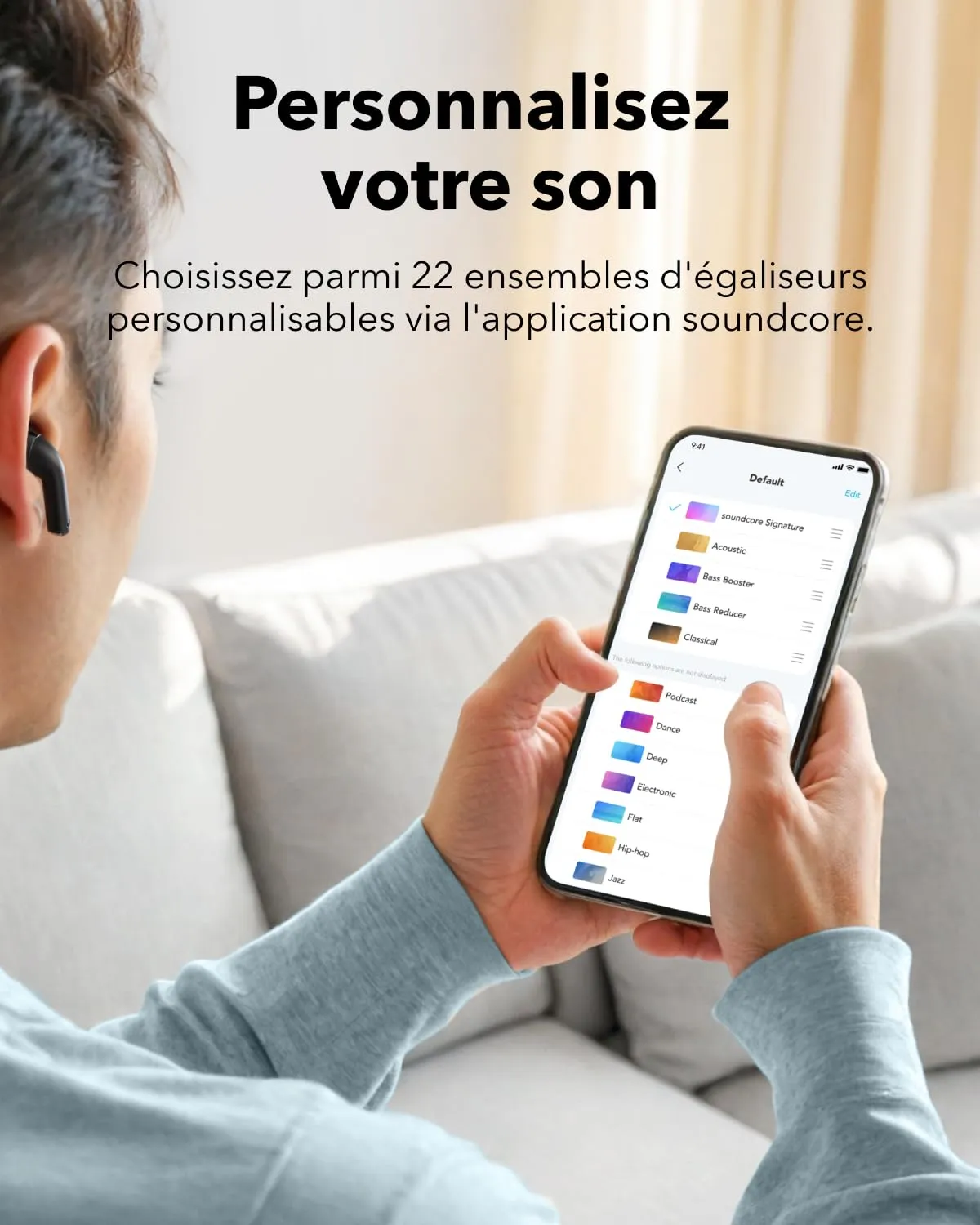 Soundcore K20i écouteurs Bluetooth noir semi-intra
