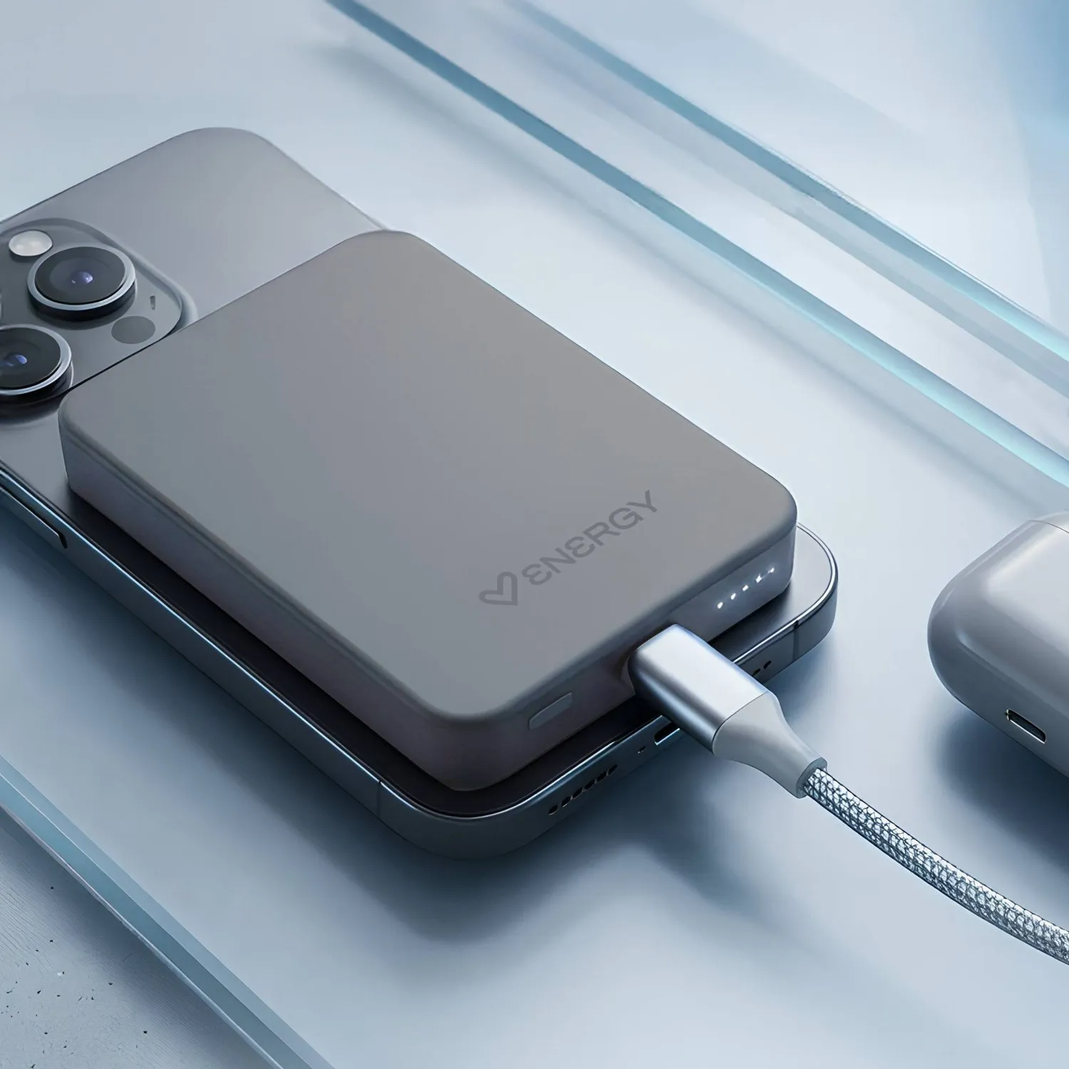 Energy Sistem Magnetic Powerbank Champagne 10000 mAh 15W