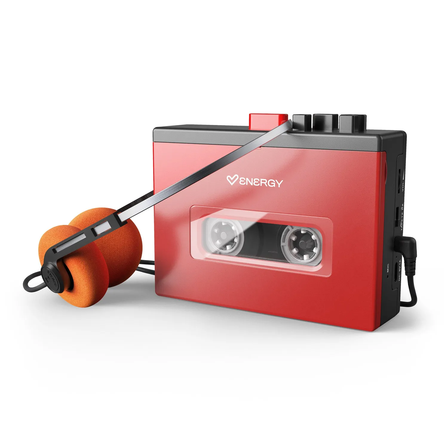 Energy Sistem Portable Cassette Player lecteur rouge Bluetooth
