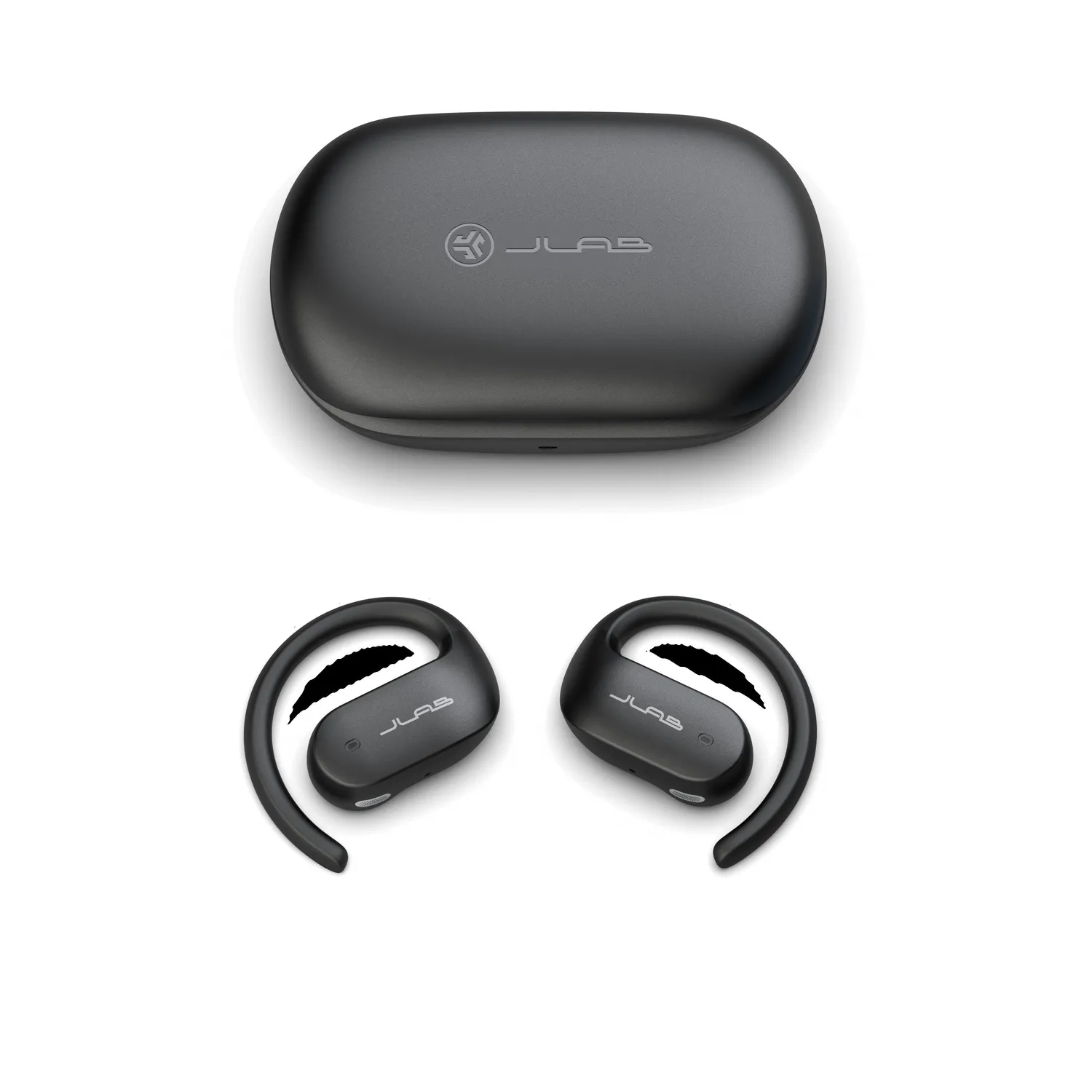 JLab JBuds Open Sport écouteurs bluetooth noir tour d'oreille