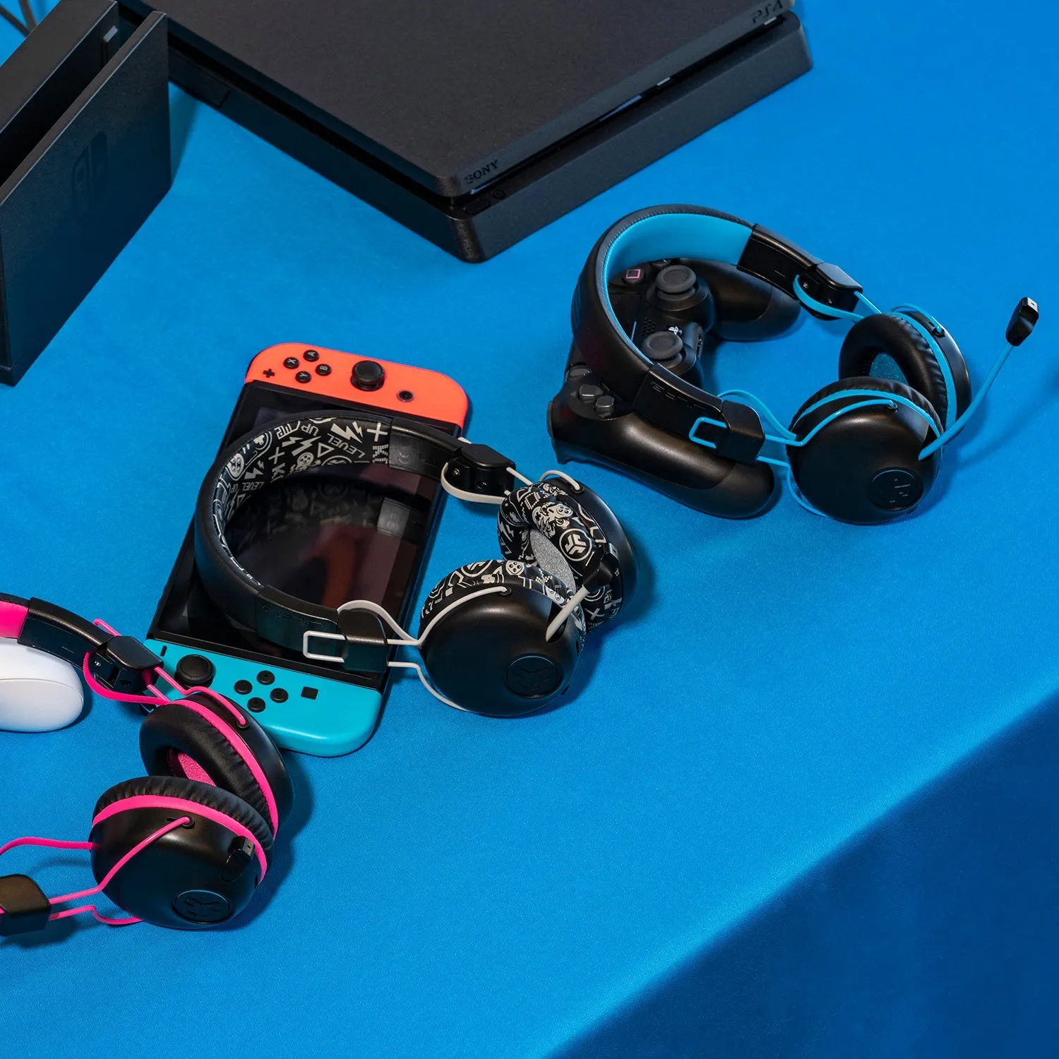 JLab JBuddies Play casque gaming enfant bleu 22h