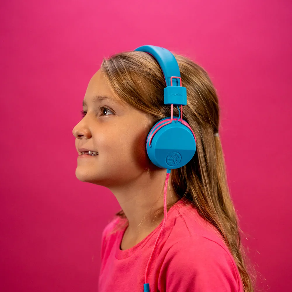 JLab JBuddies Studio casque enfant bleu rose filaire