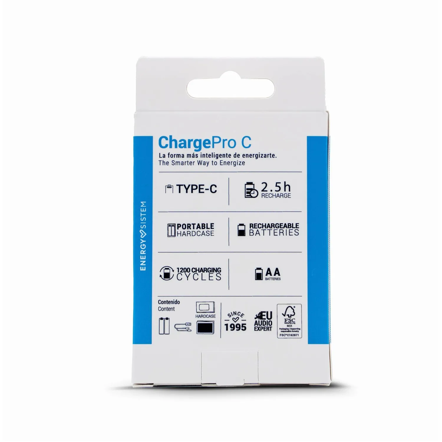 Energy Sistem Charge Pro C piles AA rechargeables x2