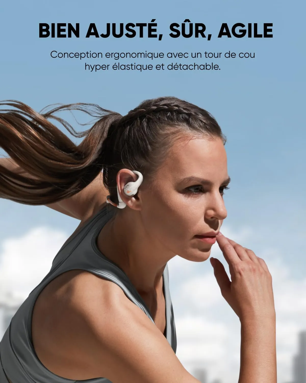 Soundcore AeroFit Pro écouteurs open-ear blanc forêt LDAC
