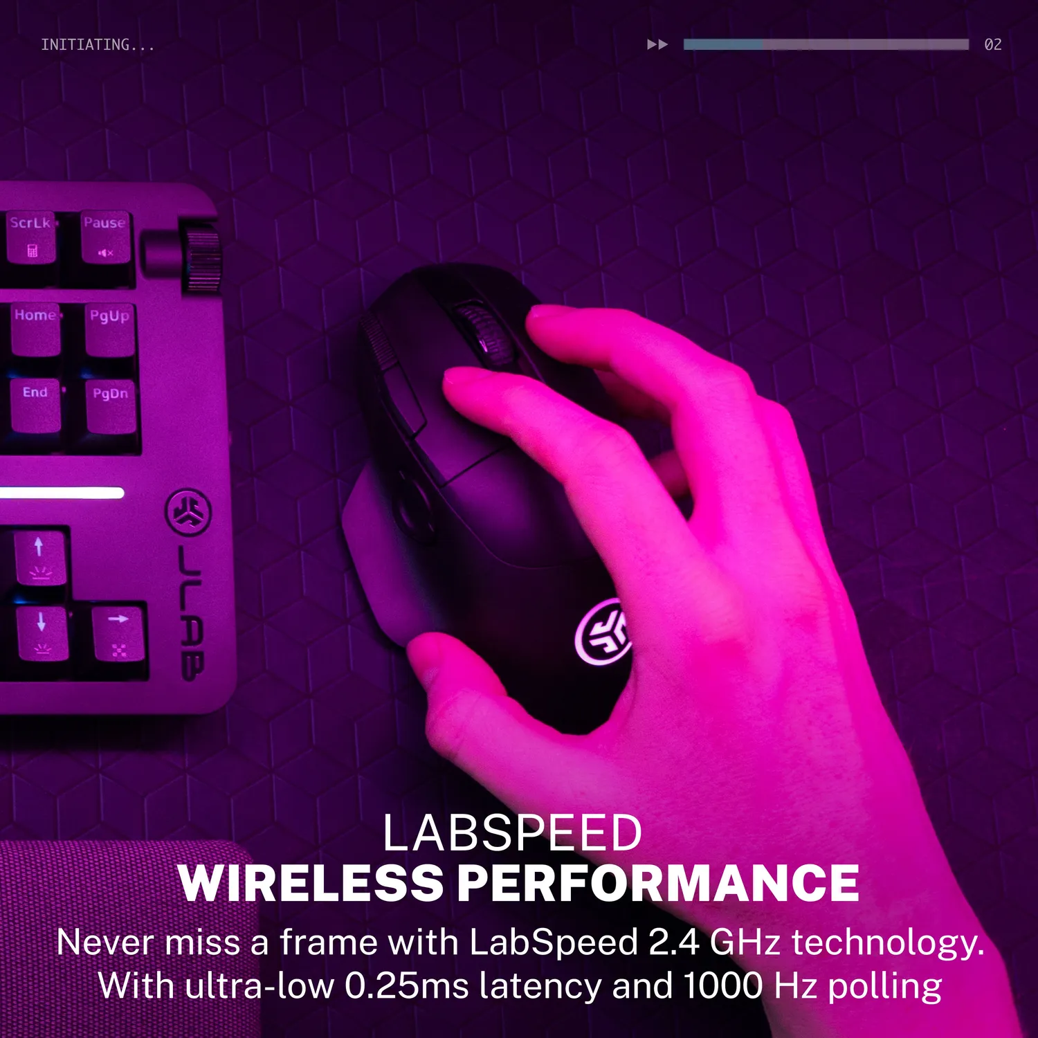 JLab Daybreak souris gaming sans fil noire 26K DPI