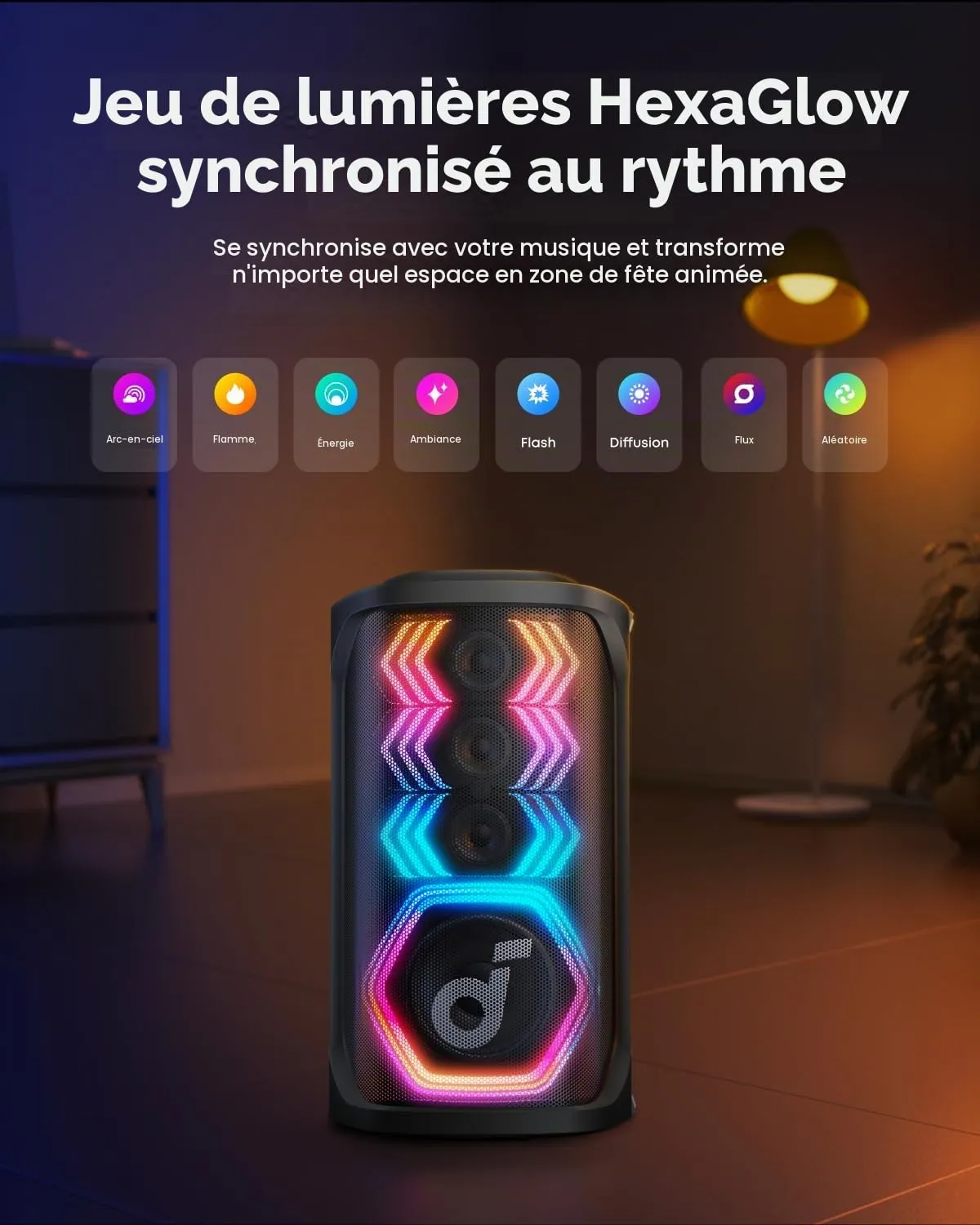 Soundcore Rave 3S enceinte Bluetooth 200W karaoké 2 micros