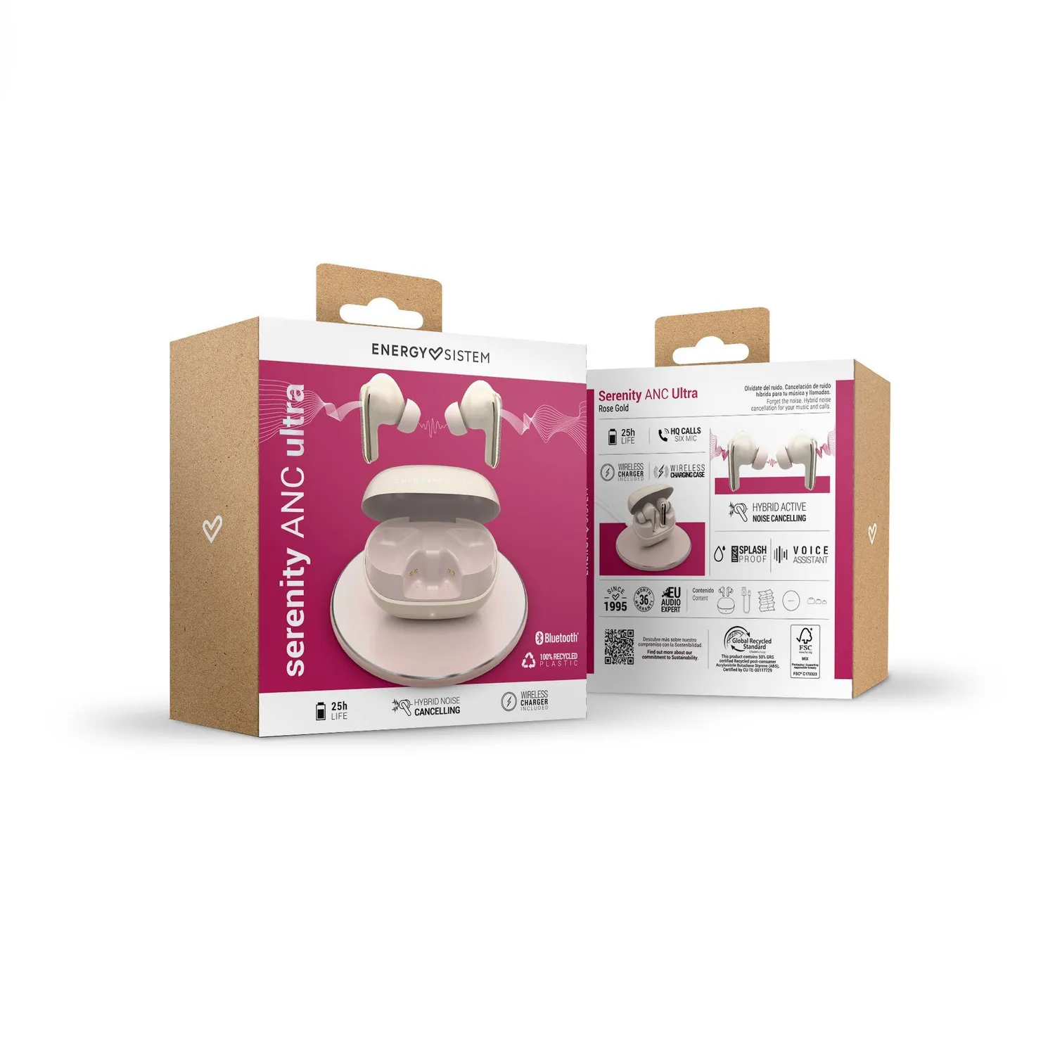 Energy Sistem Serenity ANC Ultra écouteurs Rose Gold ANC