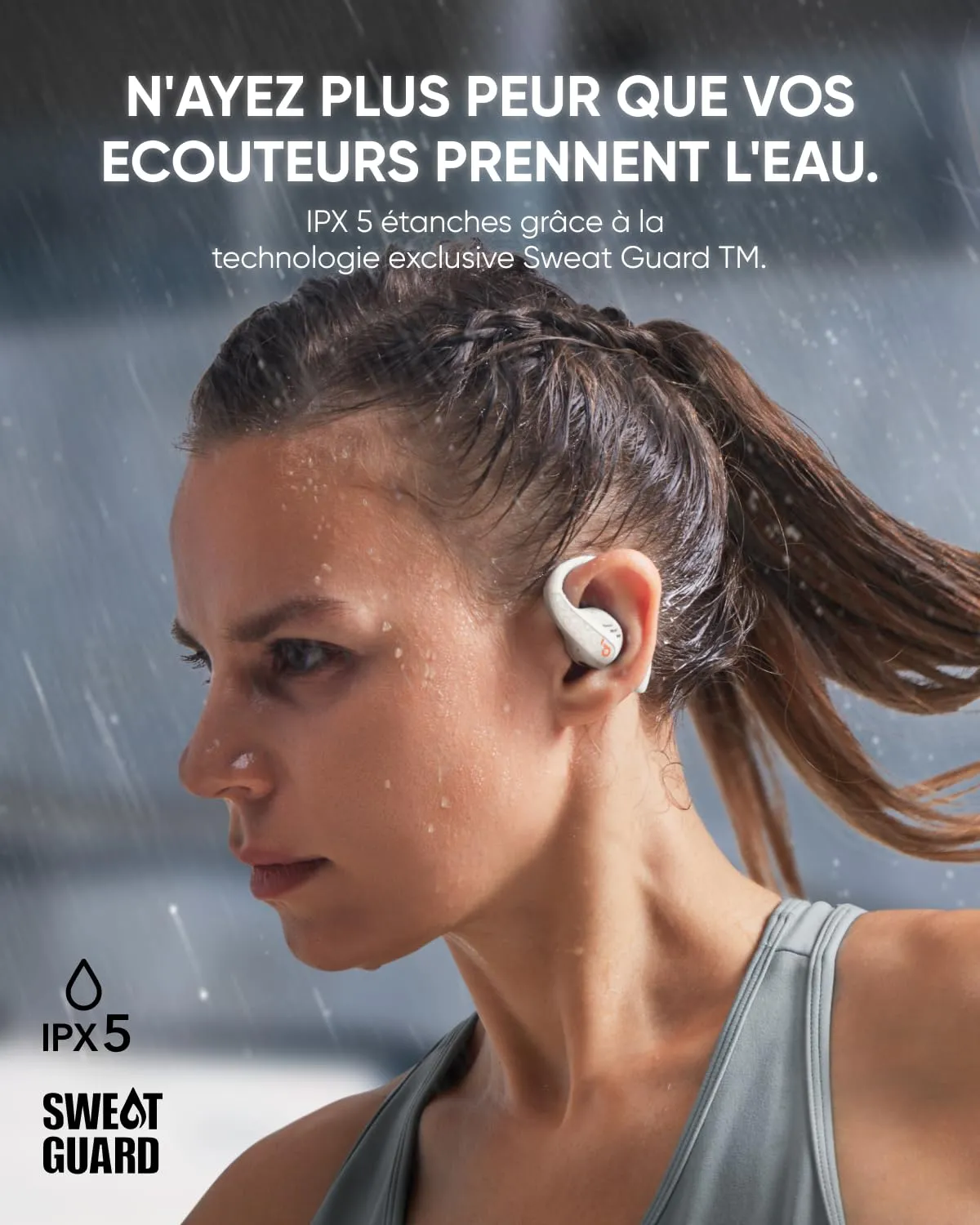 Soundcore AeroFit Pro écouteurs open-ear blanc forêt LDAC