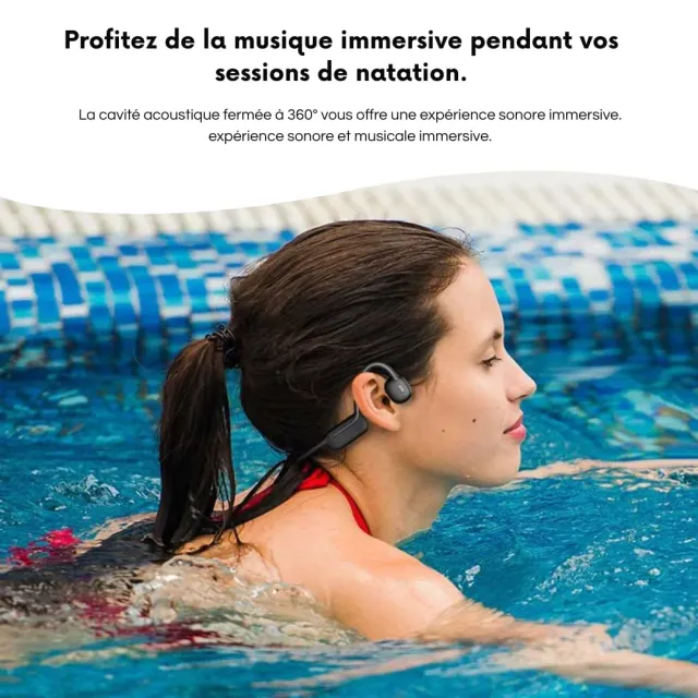 Soundswealth écouteurs natation IPX8 32Go 11h