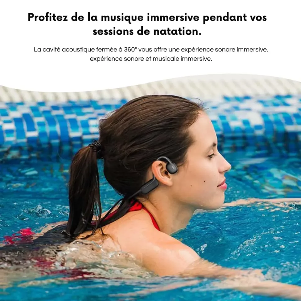 Soundswealth écouteurs natation IPX8 32Go 11h